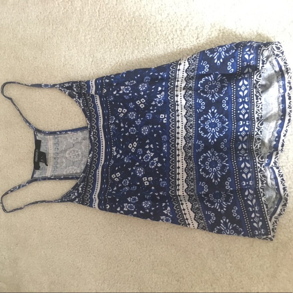 Blue forever 21 crop top