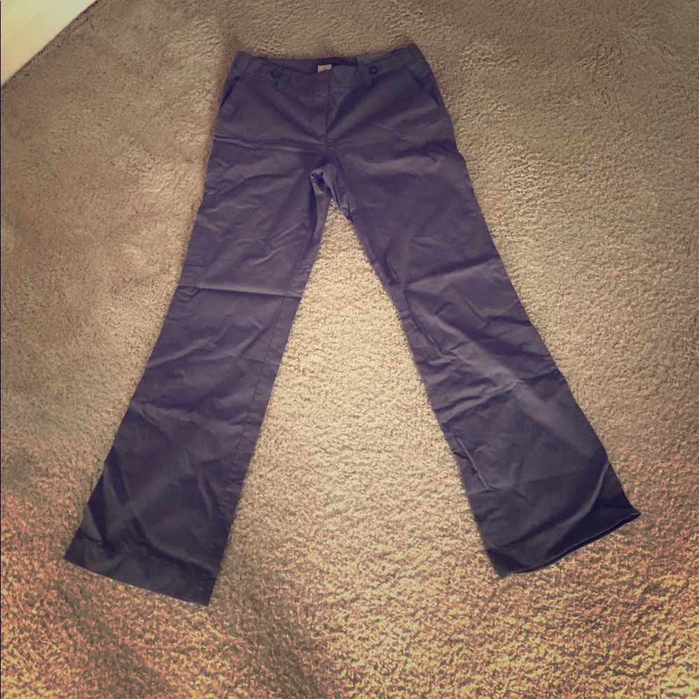 Grey Signature Fit Trouser Leg Pants - Ann Taylor