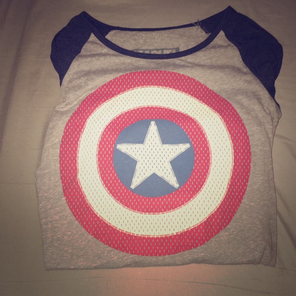 Captain America Baseball TShirt