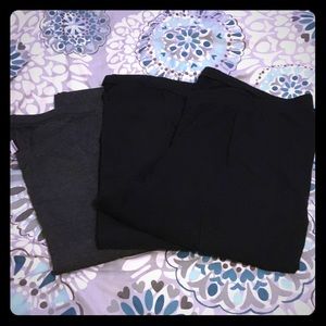 Three pairs of leggings