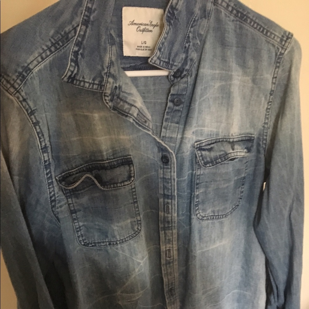 AE denim button up shirt