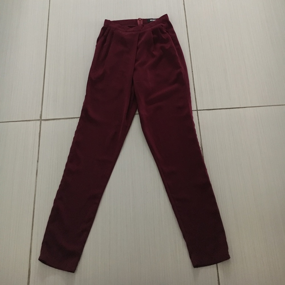 Burgundy Trousers Pants
