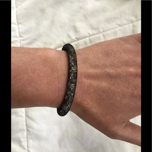 Swarovski crystaldust bracelet - grey/black