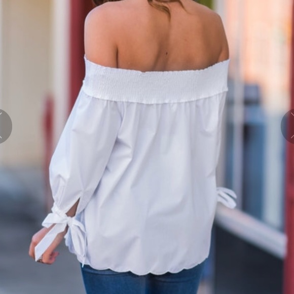 Smocked Off The Shoulder Top - Picture 2 of 7