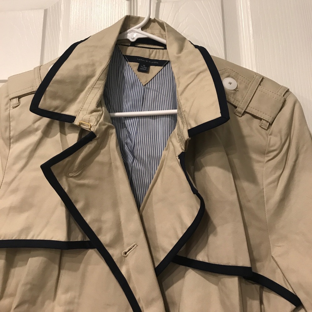 Tan Mid Length Trench Coat - Tommy Hilfiger