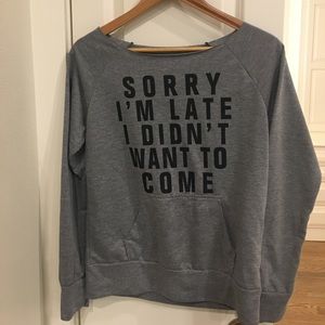 Graphic gray sweatshirt
