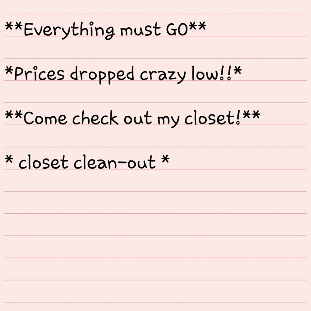 Everything must go!