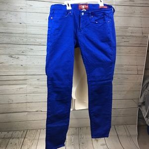 Lucky brand Charlie skinny electric blue jeans 10