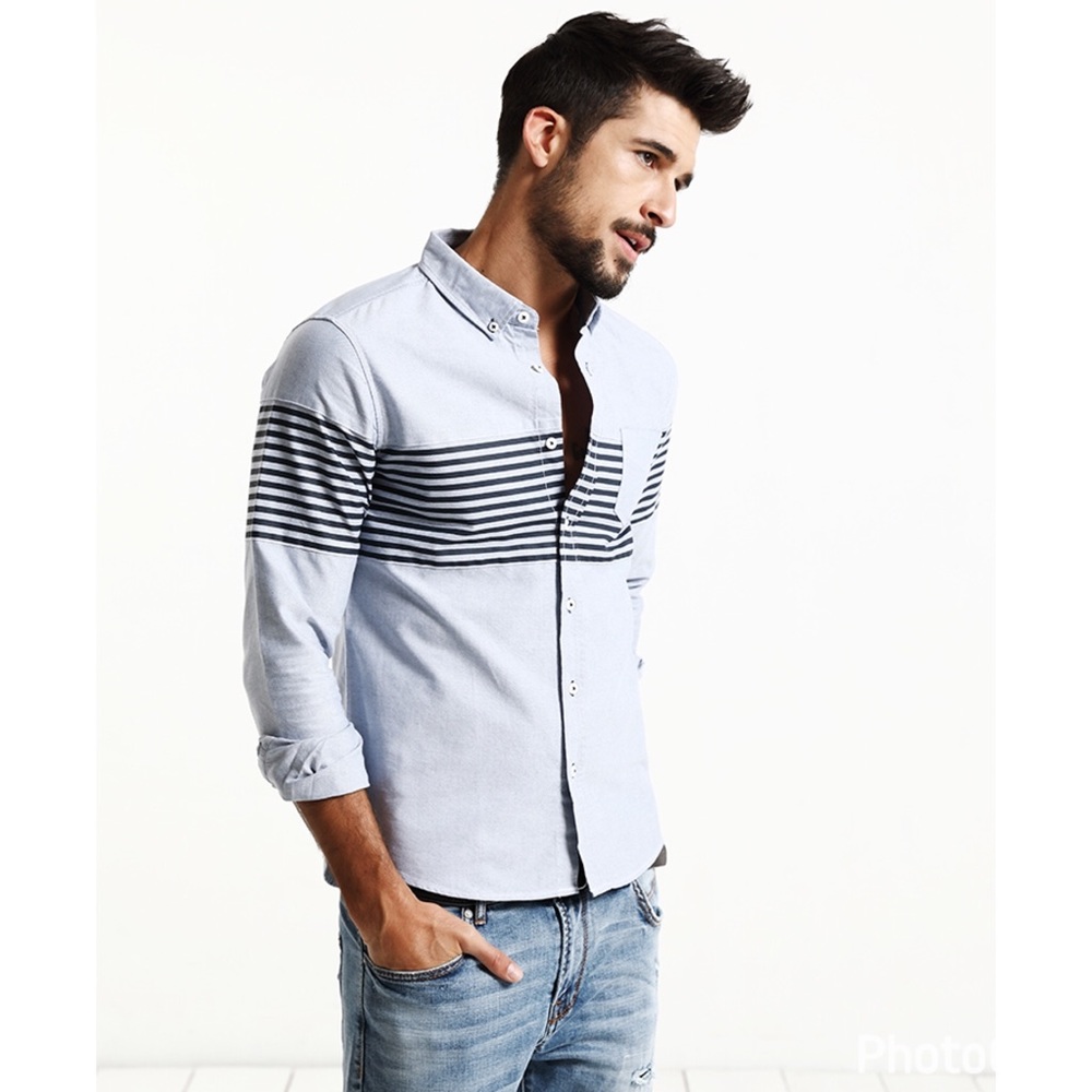 ▪NEW - Striped Chambray Shirt