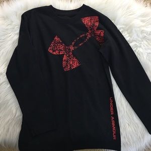 Boys Black  Long Sleeve Under Armor Shirt