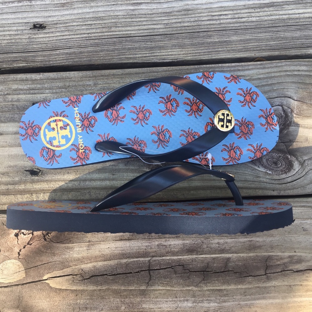 🦀 NEW! Tory Burch Crab Flipflops 🦀 - Picture 4 of 4