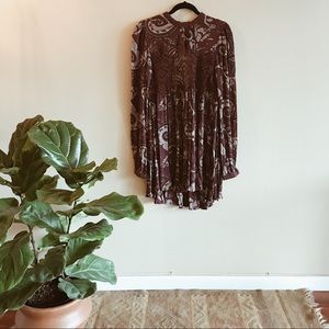 Print Lace Free People Tunic