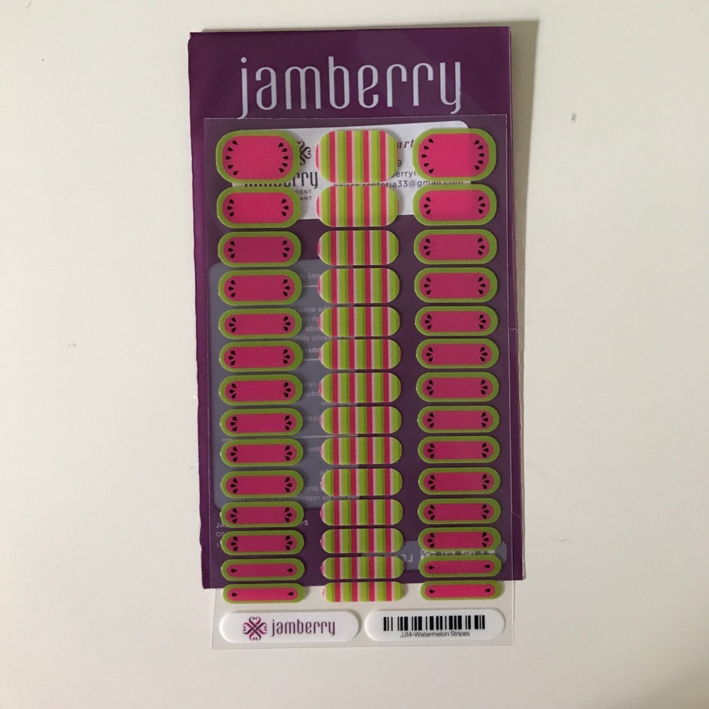 Jamberry Nail Wraps in Watermelon Stripes