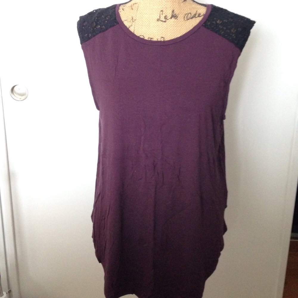 Plum and lace top