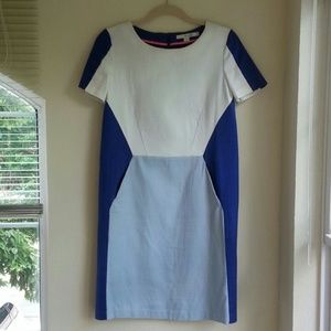 Boden Pippa Tunic Dress Surf/Ivory/Renaissance Blu