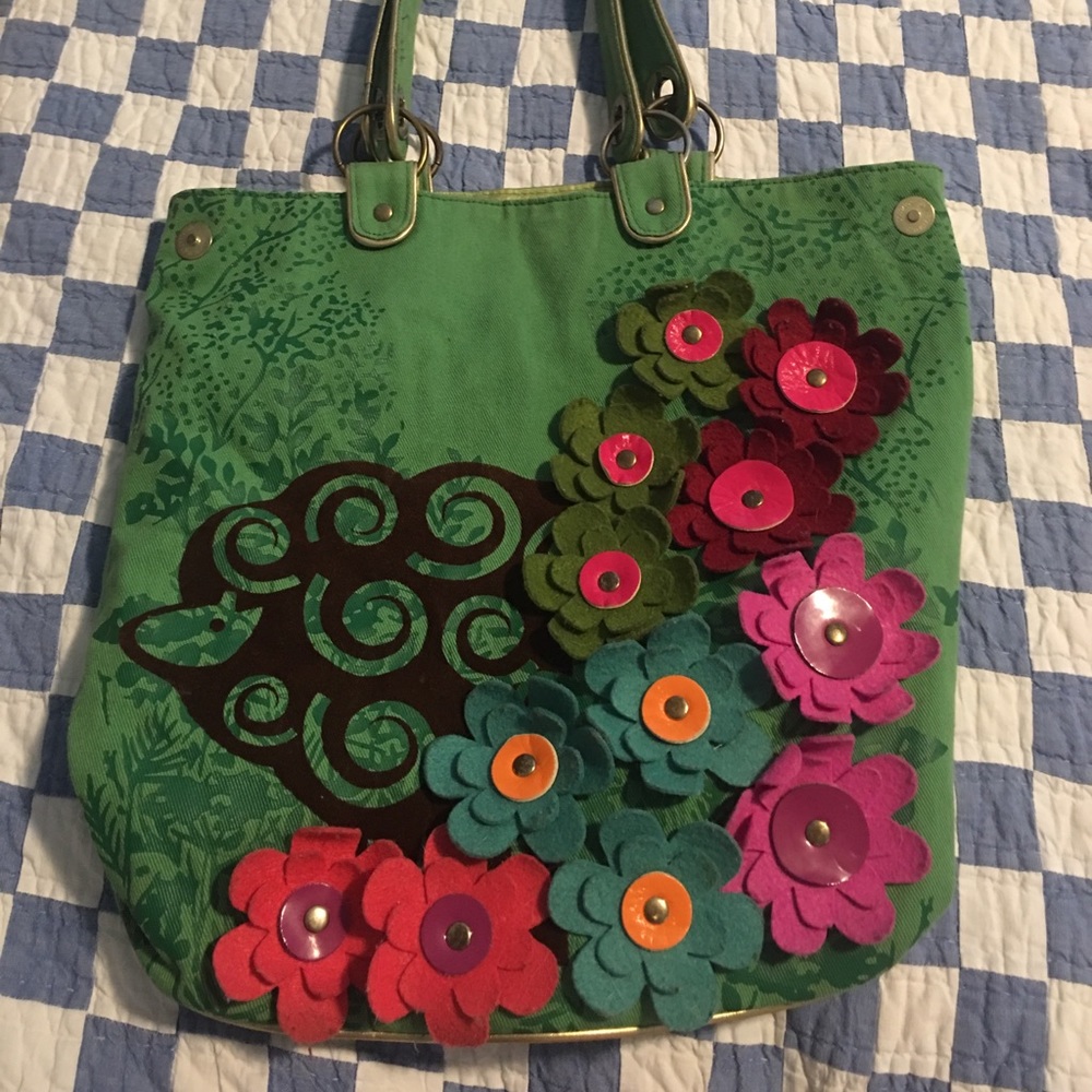 Loop floral tote bag