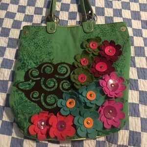 Loop floral tote bag