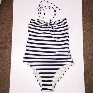 Striped One Piece Bathing Suit