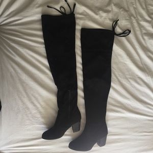 Over the knee Faux suede boots