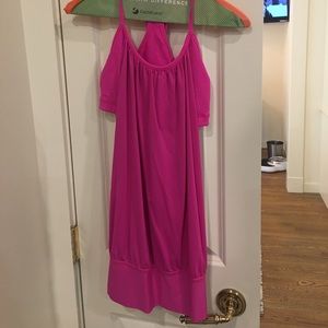 Hot pink LuluLemon workout tank