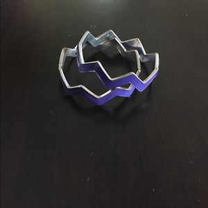 Purple chevron bangles