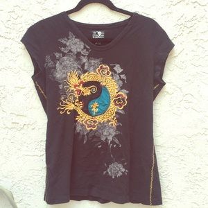 Lucky Brand Dragon Tee