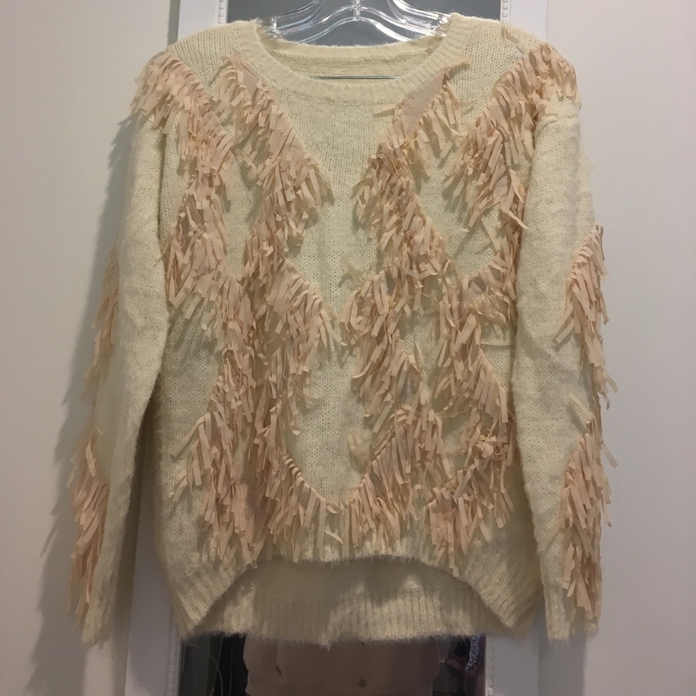 Nude Fringe cardigan