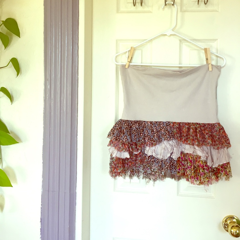 Free People layered ruffle skirt- size Small