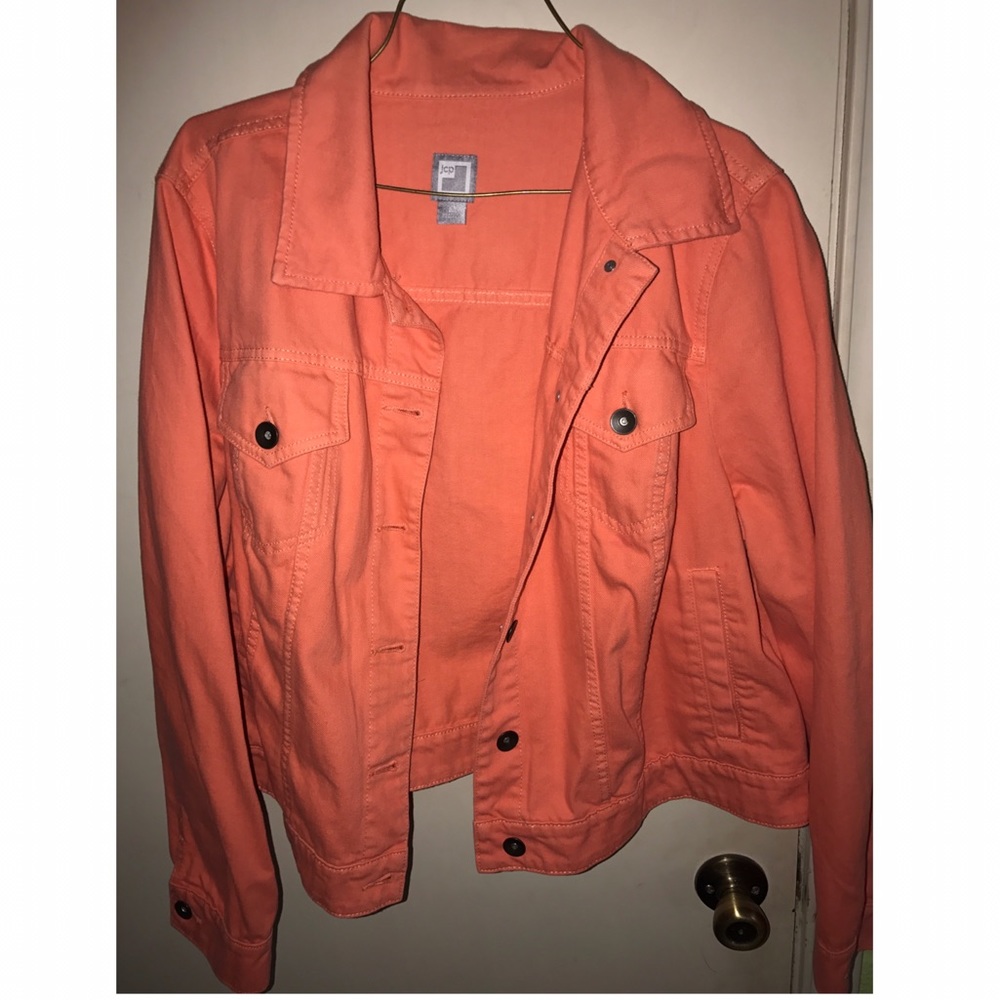 Coral colored jacket