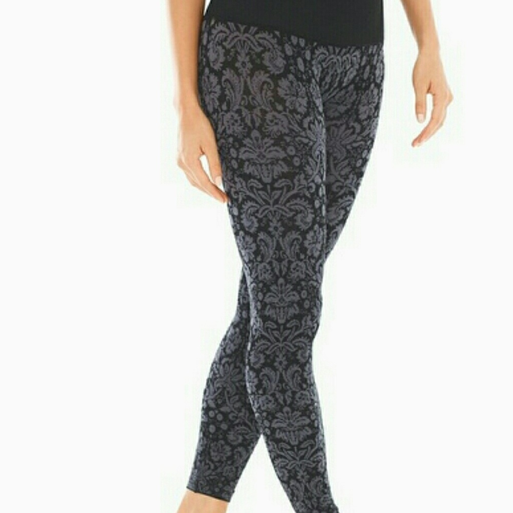 Slimming Leggings Baroque Jacquard Black