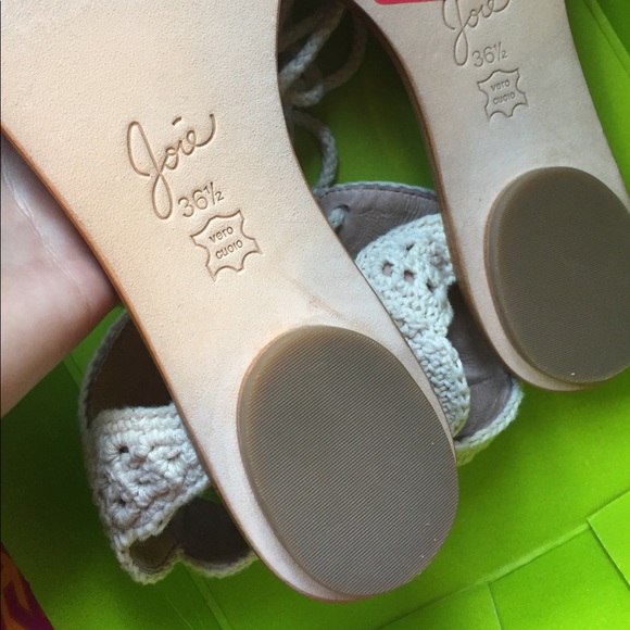 ❌SOLD❌ Joie Jolee Crochet Cream Flat Sandals - Picture 6 of 6