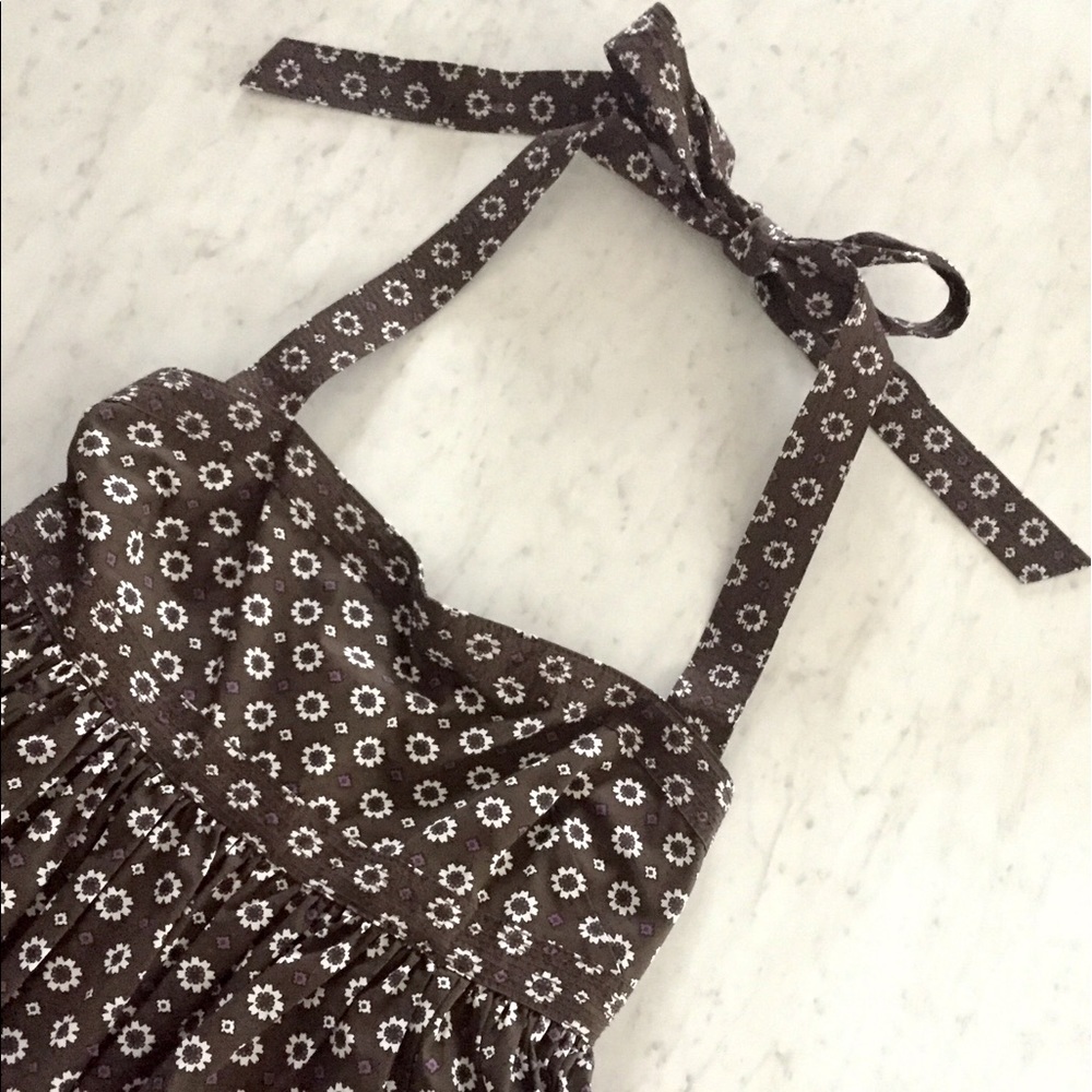 J. Crew Molly Printed-Cotton Taffeta Halter Dress