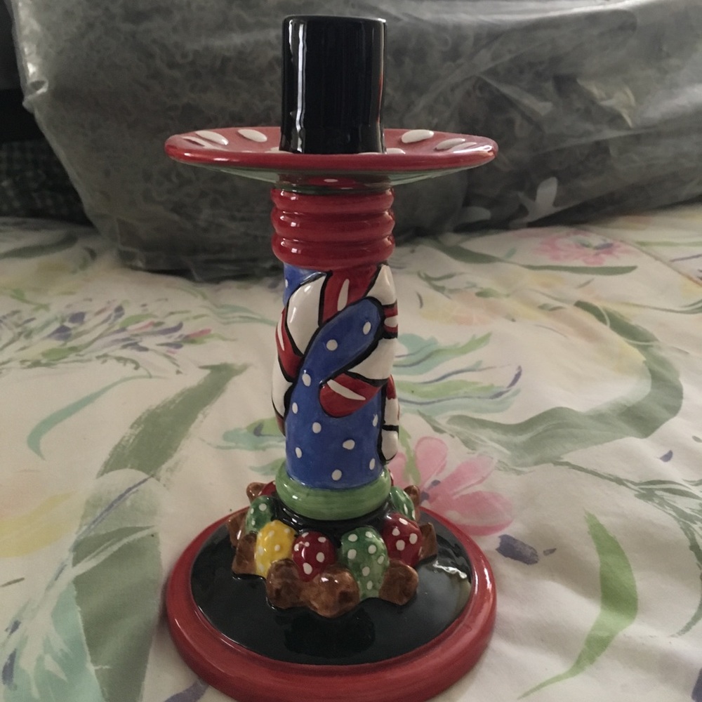 Whimsical holiday candle stick