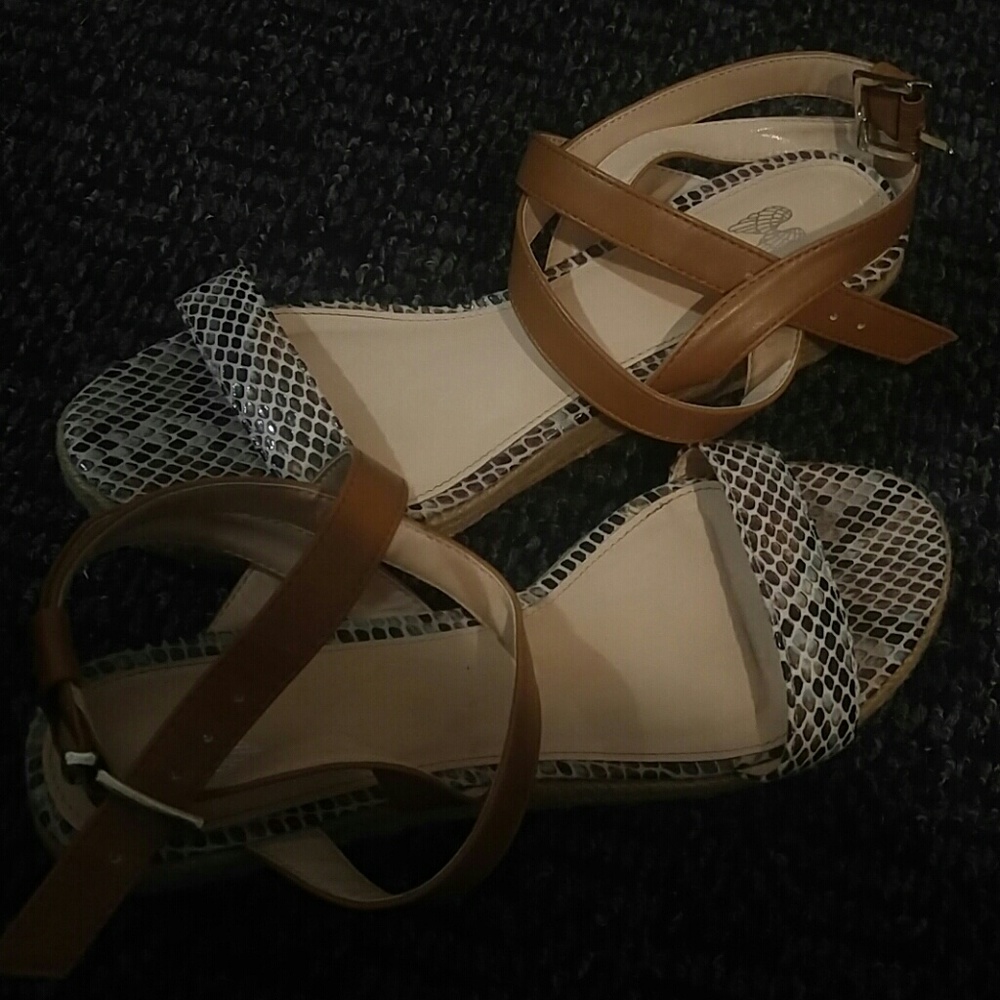 Snake print sandals
