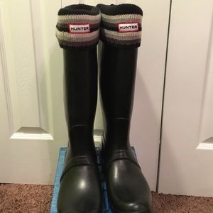 Striped Hunter boot socks
