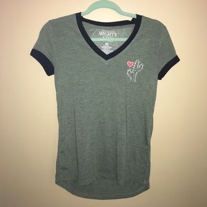 Mighty Fine green heather t-shirt with cactus