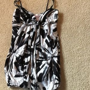 White black and grayish tank