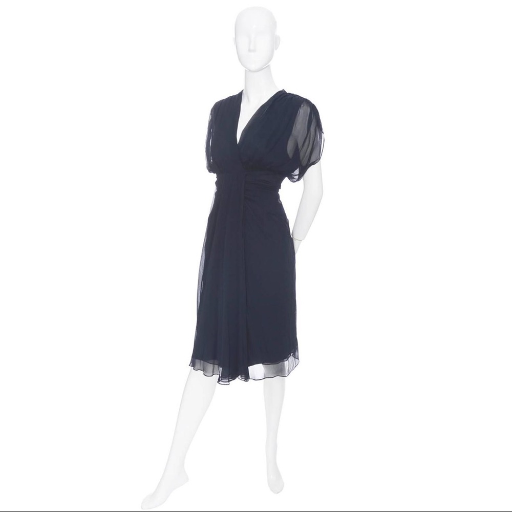 ⚡ FINAL SALE⚡NWT DVF navy silk dress