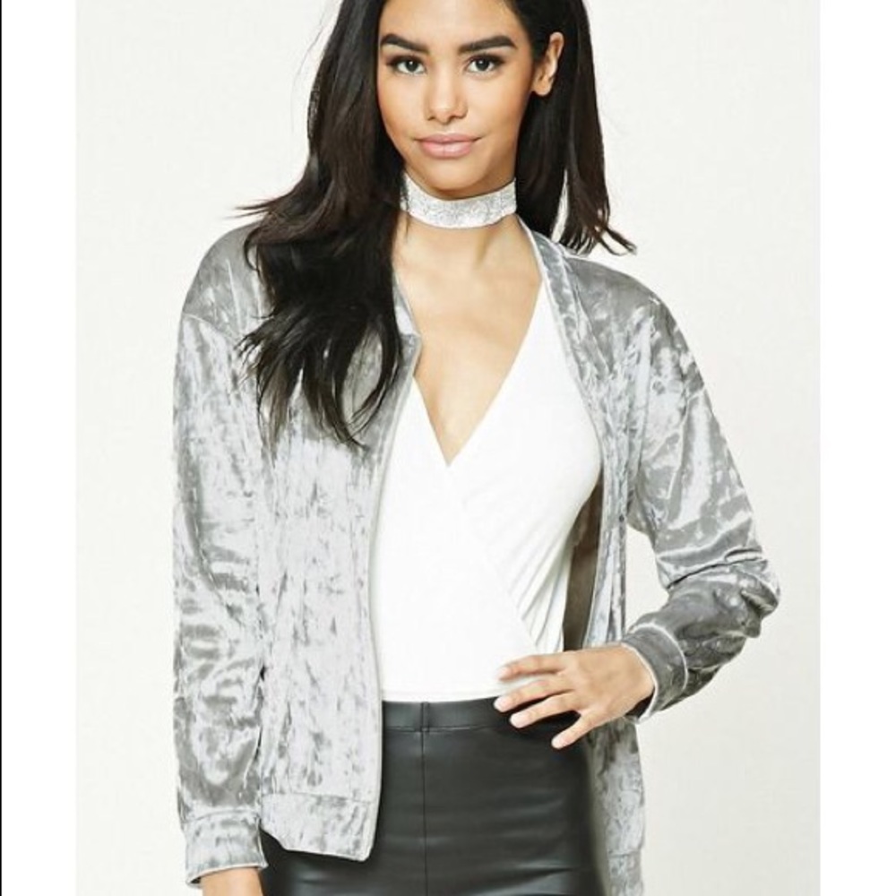 New crushed velour velvet jacket