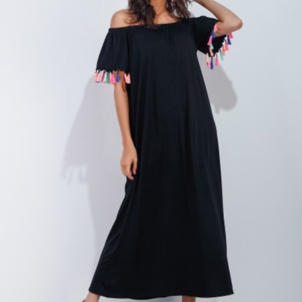 🌈 Off the should tassel maxi