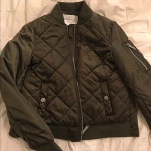 BCBG Army Green Bomber Jacket (never been worn)
