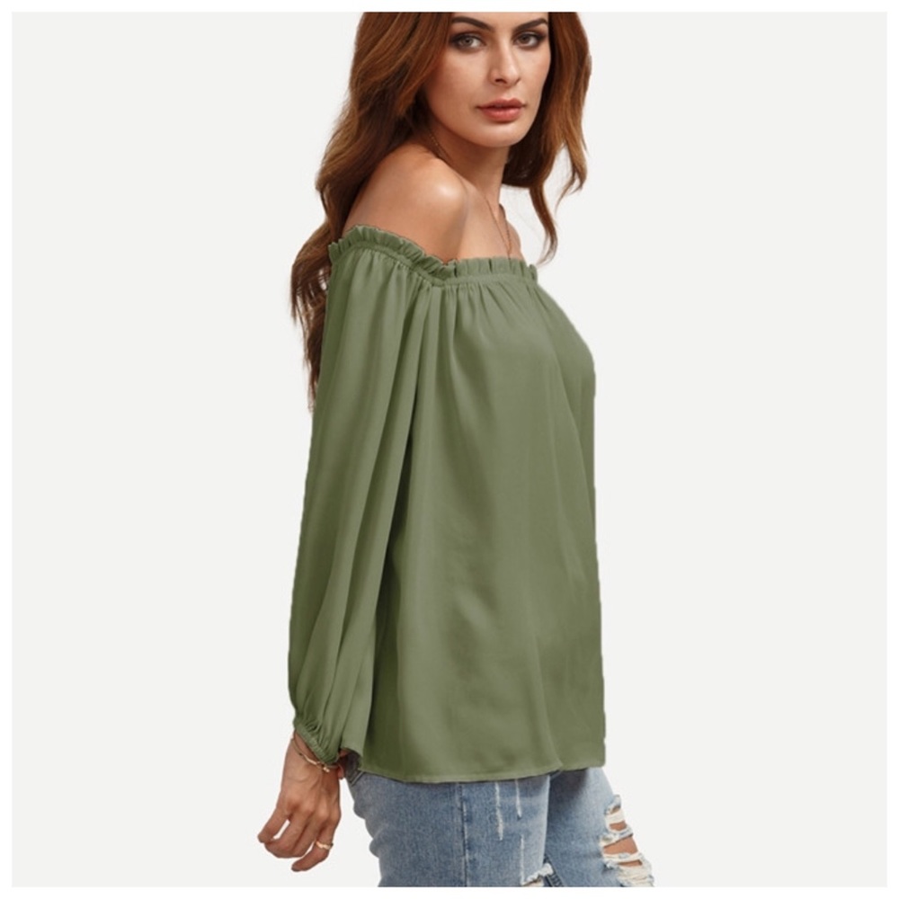 ‼️PRICE FIRM LAST CALL Off The Shoulder Top - Picture 3 of 6