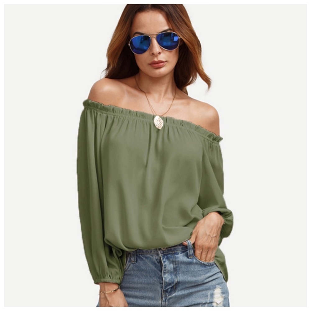 ‼️PRICE FIRM LAST CALL Off The Shoulder Top - Picture 5 of 6