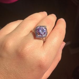 Purple statement ring