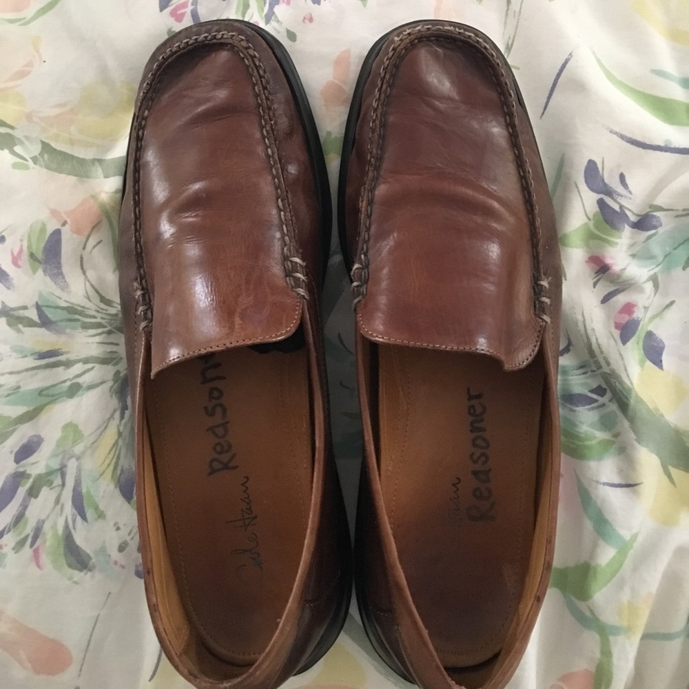 Cole Haan men's Nike Air slip on leather loafers