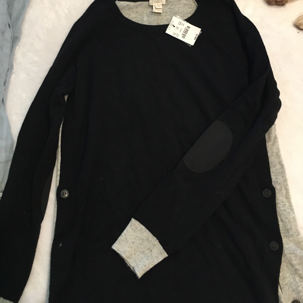 JCrew Black and Grey Sweater