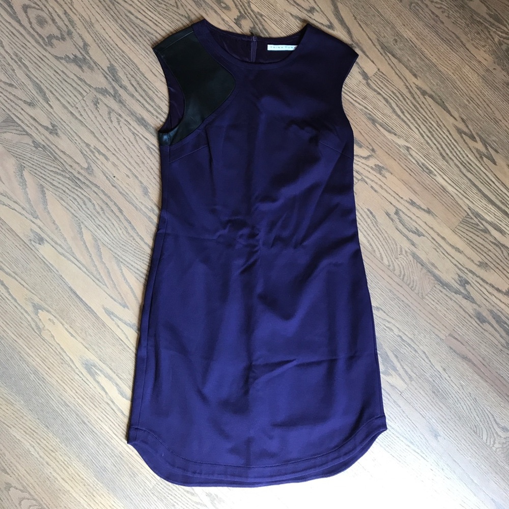 Trina Turk Missy Leather Accent Sheath Dress
