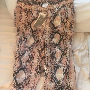 H&M studio S/S 15 Pure silk texture pattern pants