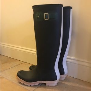 Hunter Boots - Black, White Green  (rare)