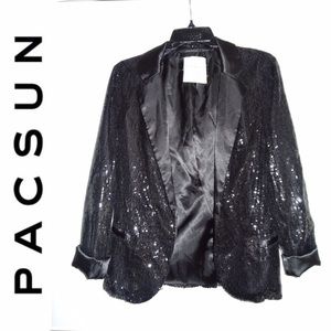PacSun Edgy Black Sequin Blazer